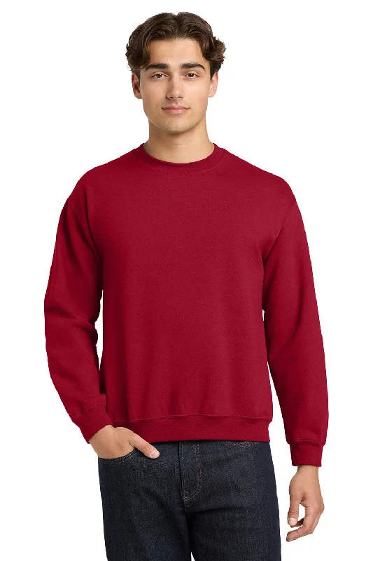 Gildan Mens Pill Resistant Fleece Crewneck Sweatshirt - Cardinal Red