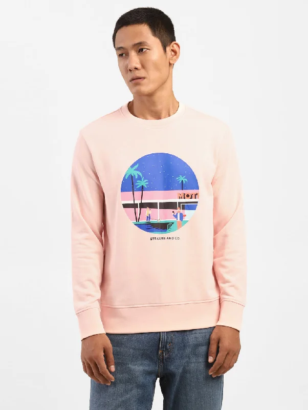 Men's Graphic Print Crew Neck Sweatshirt