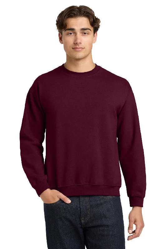 Gildan Mens Pill Resistant Fleece Crewneck Sweatshirt - Maroon