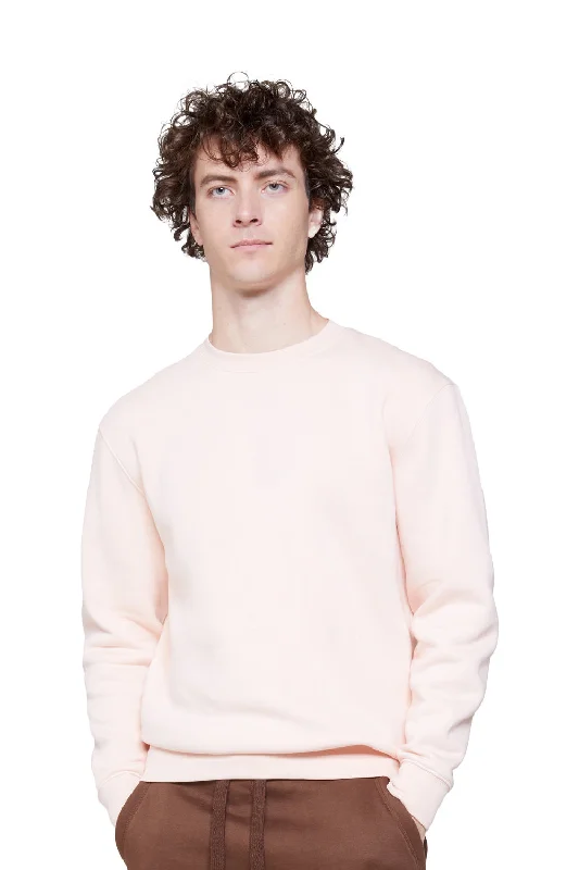 Lane Seven Mens Premium Crewneck Sweatshirt - Pale Pink