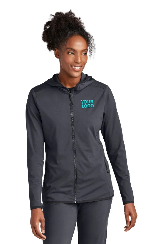 Sport-Tek Ladies Branded Circuit Hooded Full-Zip, Graphite