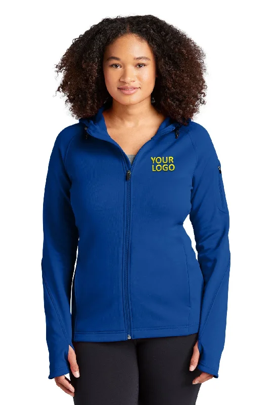 Sport-Tek Ladies Tech Fleece Branded Full-Zip Hooded Jackets, True Royal