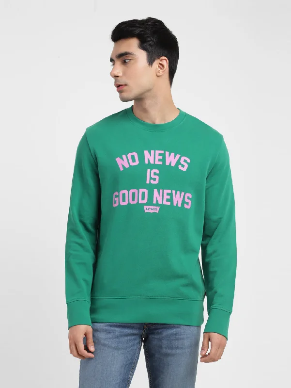 Men's Typography Crew Neck Sweatshirt