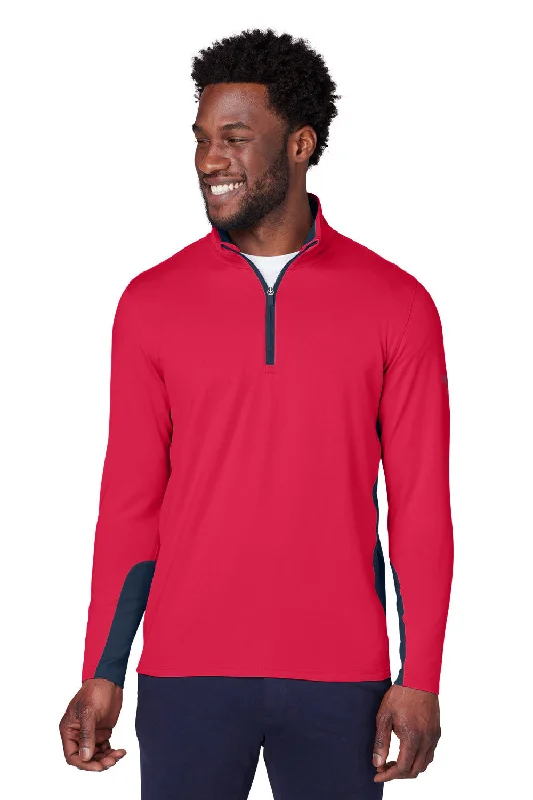 Puma Mens Gamer Moisture Wicking 1/4 Zip Sweatshirt - Ski Patrol Red - Closeout