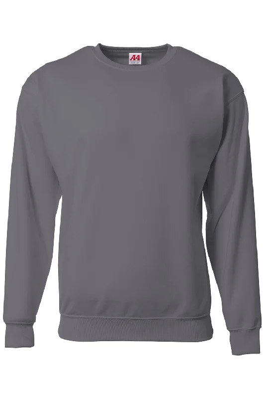 A4 Mens Sprint Tech Fleece Crewneck Sweatshirt - Graphite Grey