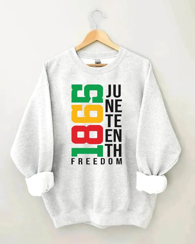 Juneteenth Freedom 1865 Print Long Sleeve Sweatshirt