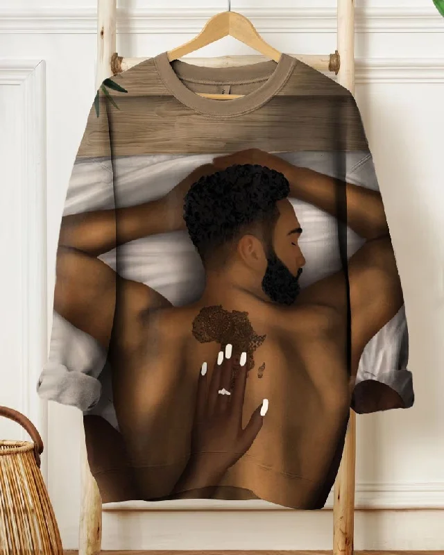 Sexy Black Couple Long Sleeve Sweatshirt