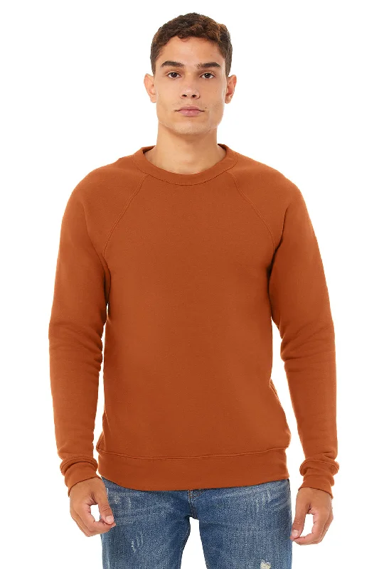 Bella + Canvas Mens Sponge Fleece Crewneck Sweatshirt - Autumn Orange