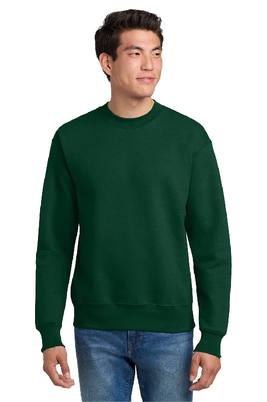 Hanes Mens Ultimate Cotton PrintPro XP Pill Resistant Crewneck Sweatshirt - Deep Forest Green