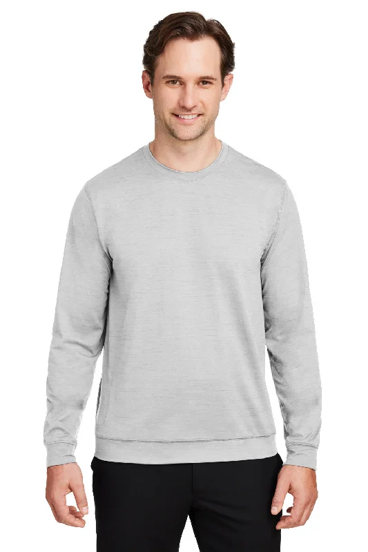 Puma Mens Cloudspun Moisture Wicking Crewneck Sweatshirt - Heather High Rise Grey