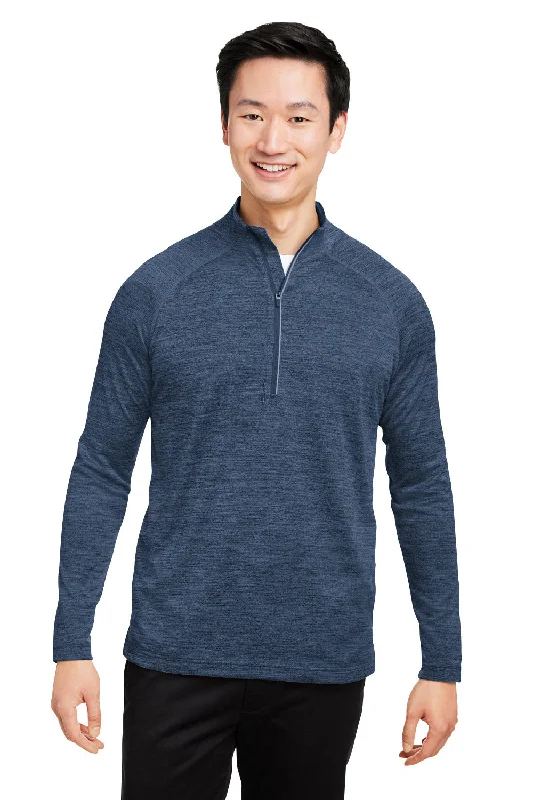 Spyder Mens Mission 1/4 Zip Sweatshirt w/ Pockets - Frontier Blue