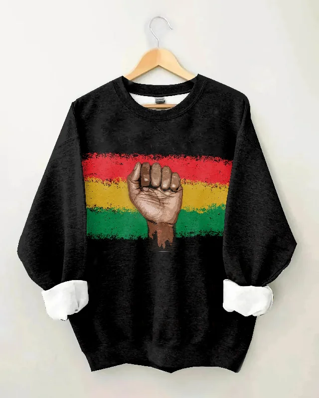 Black People Get Up Unisex Long Sleeve Sweatshirt