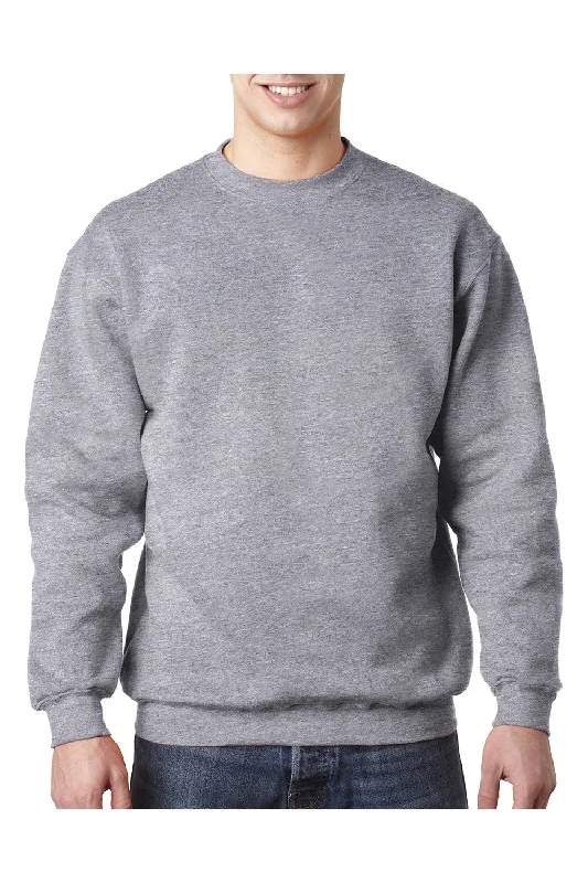 Bayside Mens USA Made Crewneck Sweatshirt - Dark Ash Grey