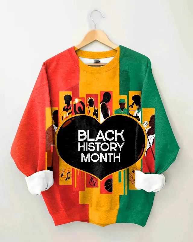 Black People Love Black History Mouth Unisex Long Sleeve Sweatshirt