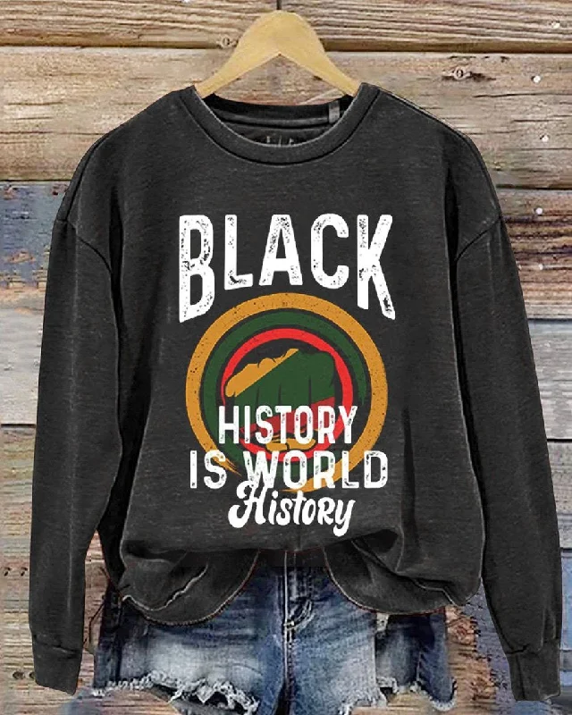 Black History Is World History Long Sleeve Sweatshirt