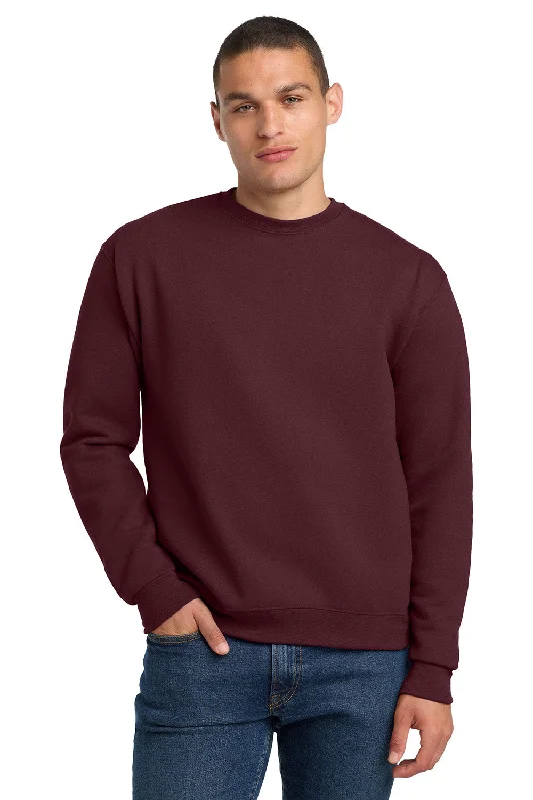 Jerzees Mens Super Sweats NuBlend Pill Resistant Fleece Crewneck Sweatshirt - Maroon