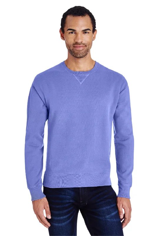 ComfortWash By Hanes Mens Crewneck Sweatshirt - Deep Forte Purple