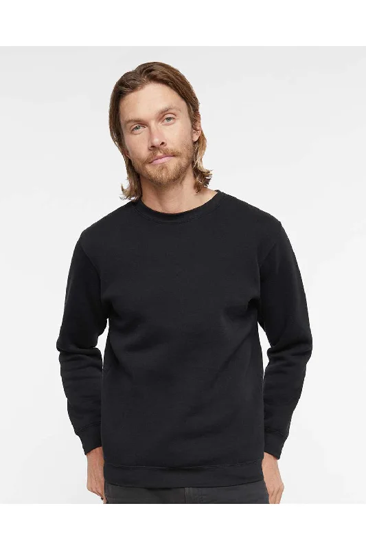 LAT Mens Elevated Fleece Crewneck Sweatshirt - Black