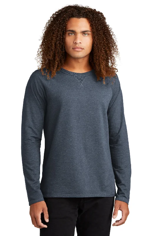 District Mens French Terry Crewneck Sweatshirt - Washed Indigo Blue