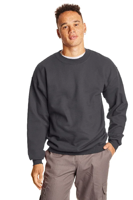 Hanes Mens Ultimate Cotton PrintPro XP Pill Resistant Crewneck Sweatshirt - Smoke Grey