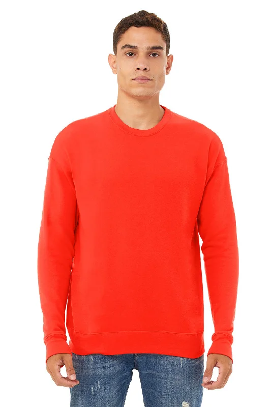 Bella + Canvas Mens Fleece Crewneck Sweatshirt - Poppy Red