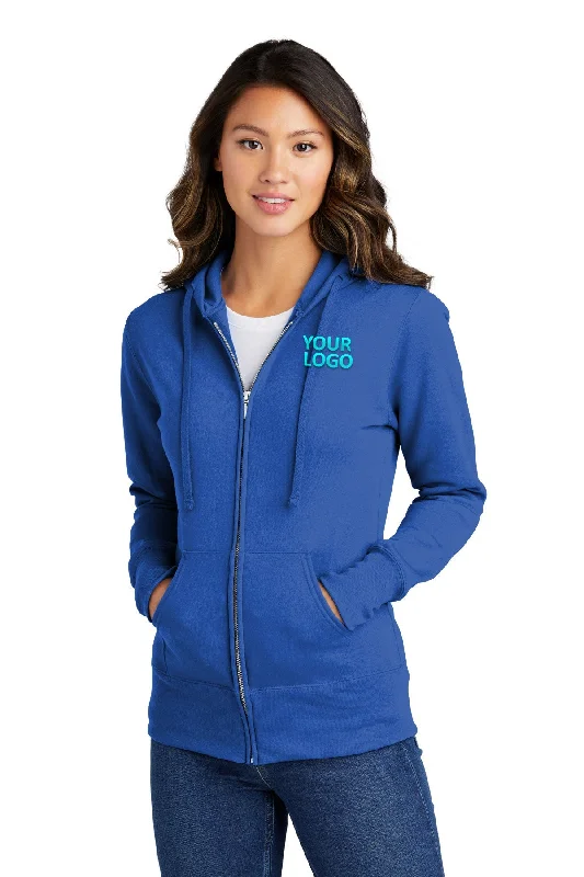 Port & Company Ladies Core Fleece Custom Zip Hoodies, Royal