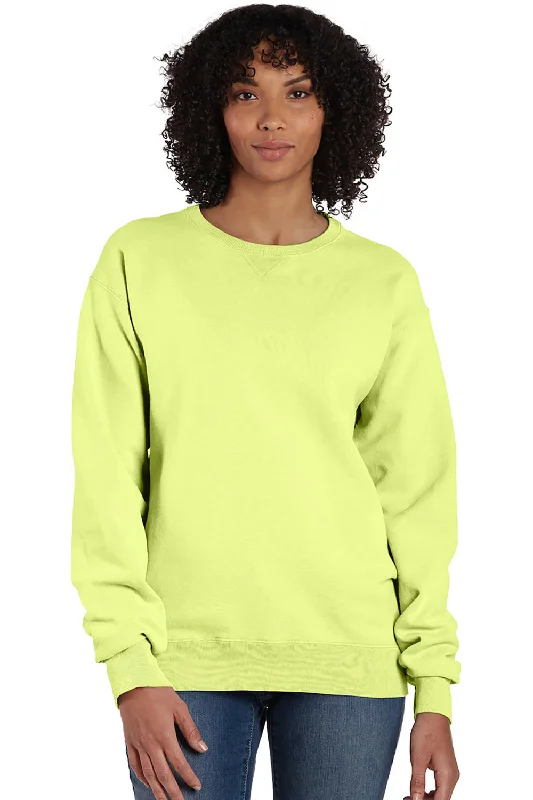 ComfortWash By Hanes Mens Crewneck Sweatshirt - Chic Lime Green