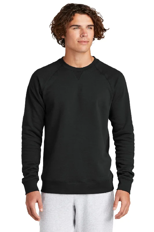 Sport-Tek Mens Drive Fleece Crewneck Sweatshirt - Black