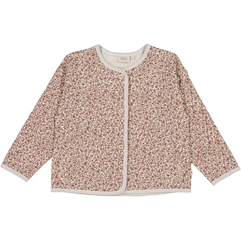 Sweat Cardigan Milla - morning dove flowers