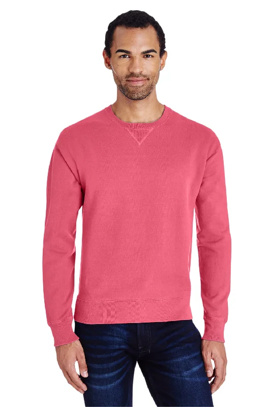 ComfortWash By Hanes Mens Crewneck Sweatshirt - Crimson Fall