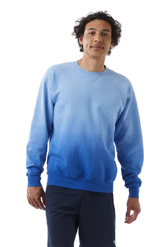 Champion Mens Dip Dye Crewneck Sweatshirt - Royal Blue Ombre