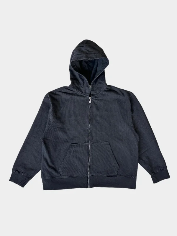 Zip Embroidered Hoodie