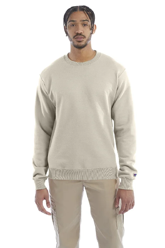 Champion Mens Double Dry Eco Moisture Wicking Fleece Crewneck Sweatshirt - Sand