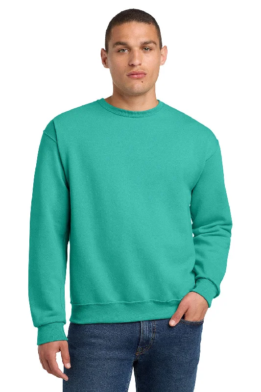 Jerzees Mens NuBlend Fleece Crewneck Sweatshirt - Cool Mint