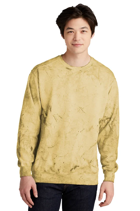 Comfort Colors Mens Color Blast Crewneck Sweatshirt - Citrine Yellow