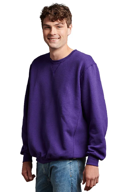 Russell Athletic Mens Dri-Power Moisture Wicking Crewneck Sweatshirt - Purple