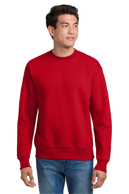 Hanes Mens Ultimate Cotton PrintPro XP Pill Resistant Crewneck Sweatshirt - Deep Red