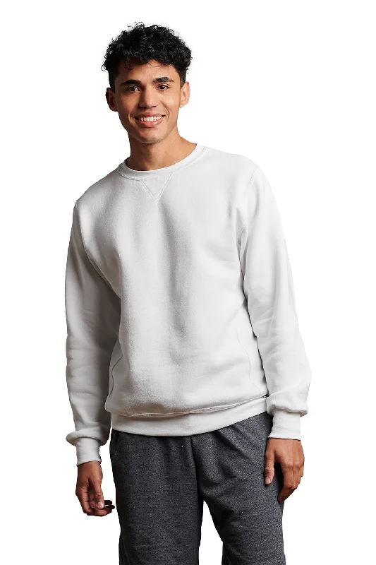 Russell Athletic Mens Dri-Power Moisture Wicking Crewneck Sweatshirt - White