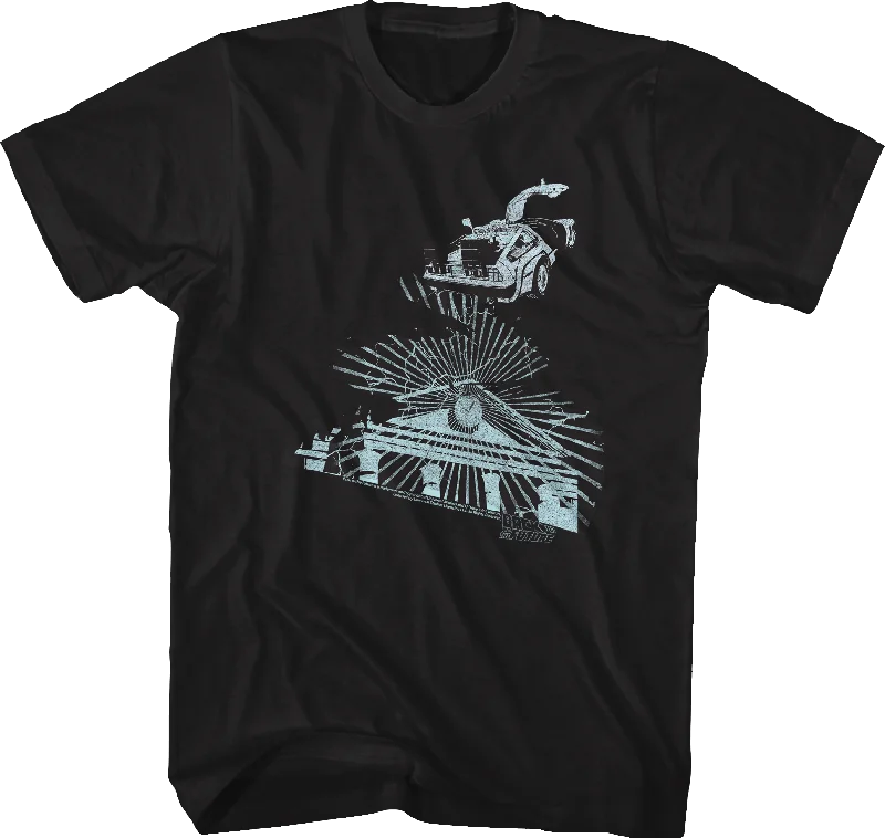 Clock Tower Lightning Storm Back To The Future T-Shirt