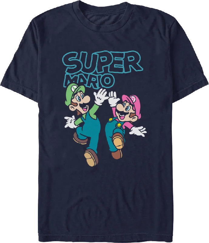 Luigi & Mario High Five Super Mario Bros. T-Shirt