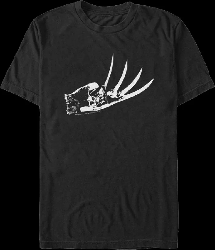 Black And White Glove Nightmare On Elm Street T-Shirt