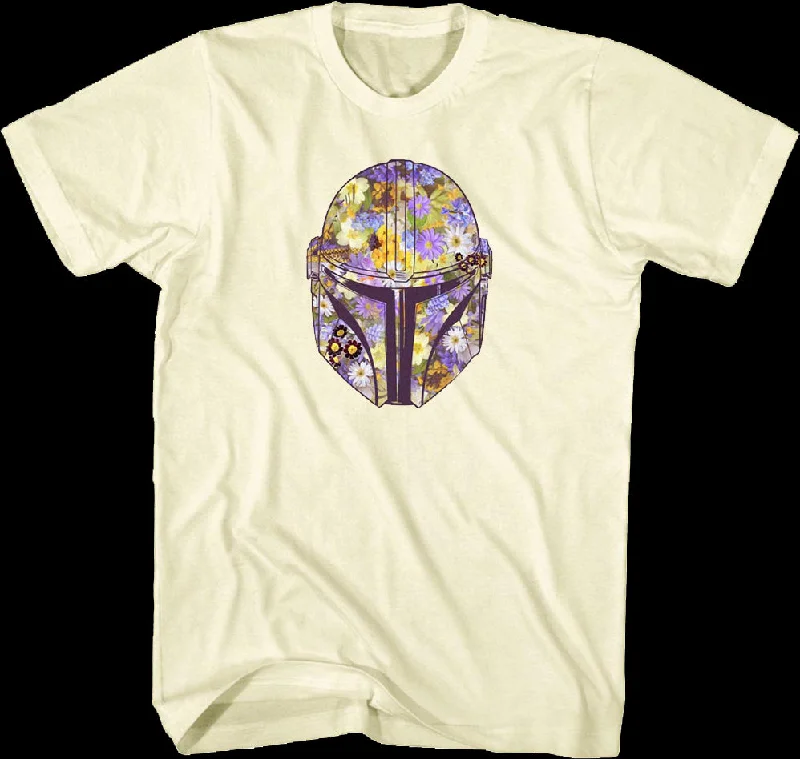 Floral Helmet Mandalorian Star Wars T-Shirt