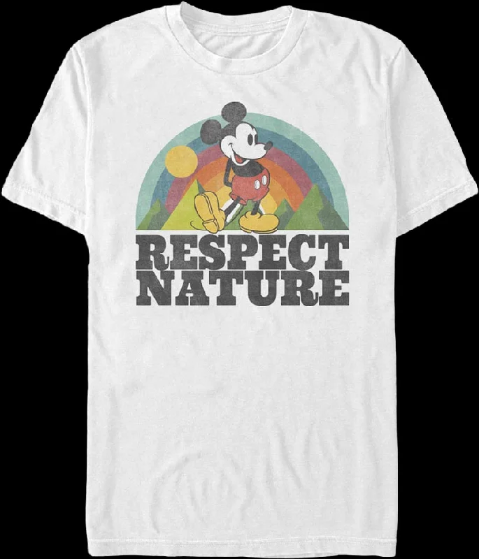 Respect Nature Mickey Mouse Disney T-Shirt