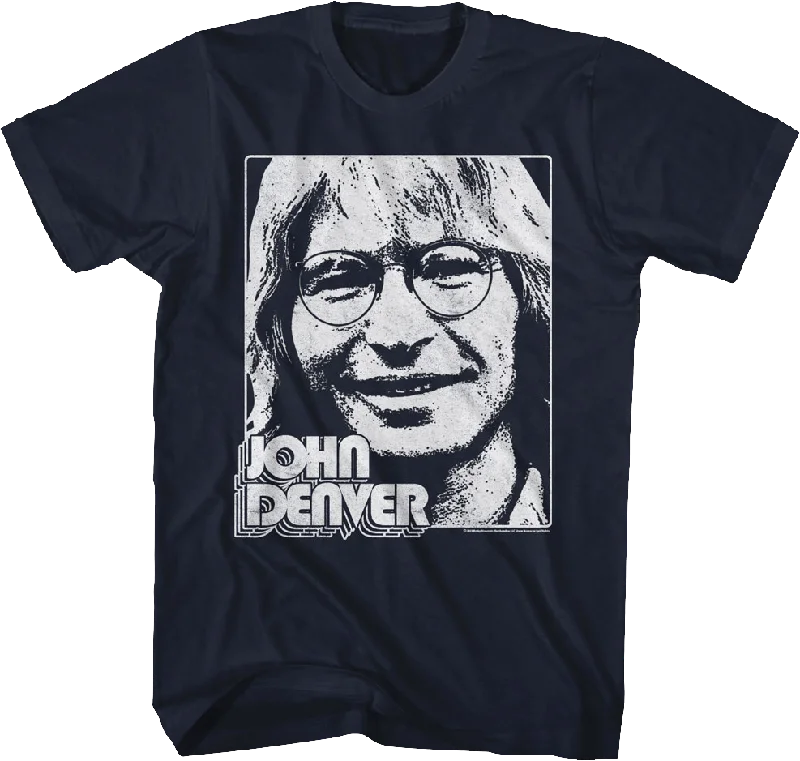 Black And White Photo John Denver T-Shirt