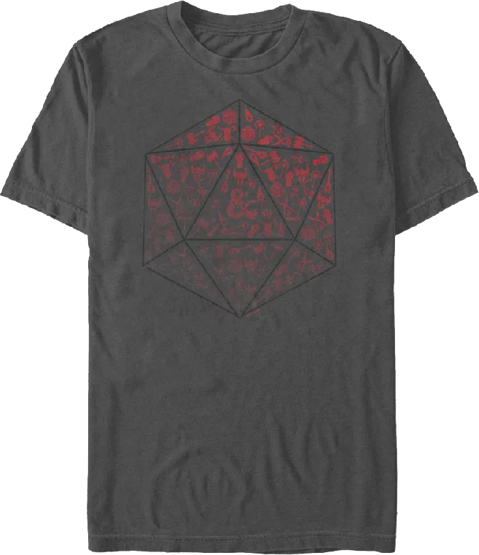 Logos In Rolling Die Dungeons & Dragons T-Shirt