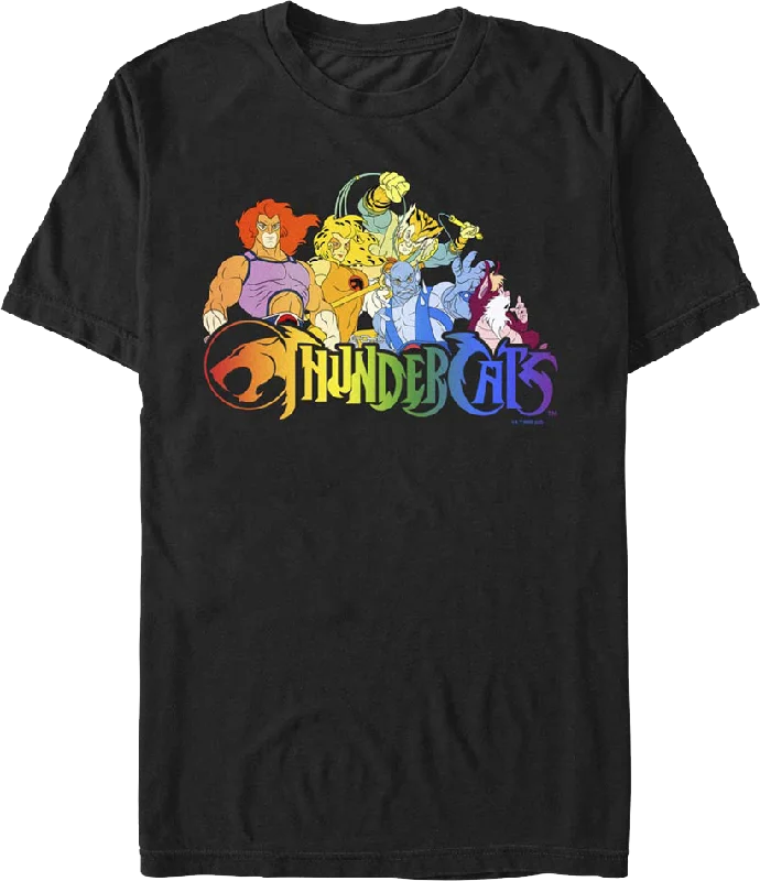 Cast & Rainbow Logo ThunderCats T-Shirt