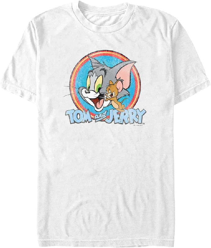 Vintage Circle Tom And Jerry T-Shirt