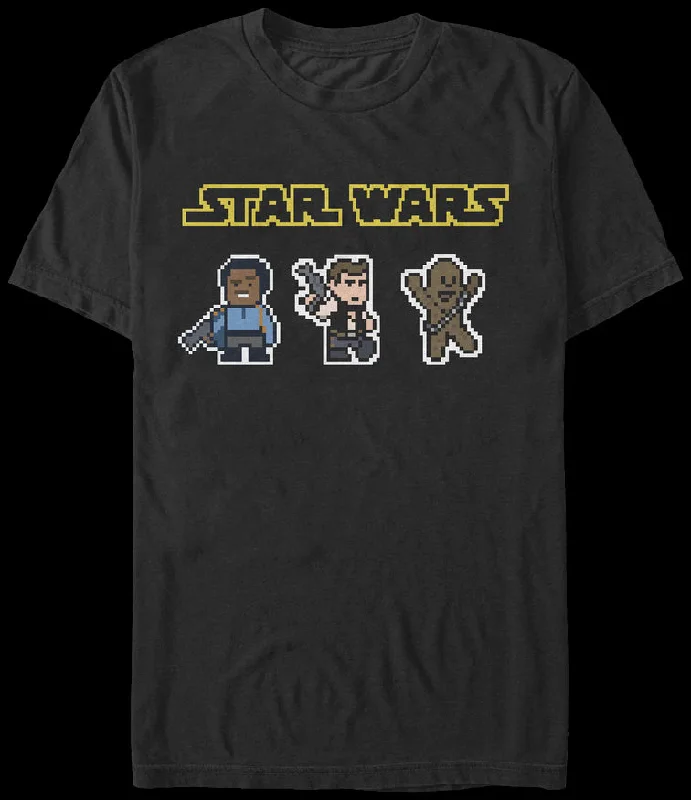 8-Bit Lando Han Chewie Star Wars T-Shirt