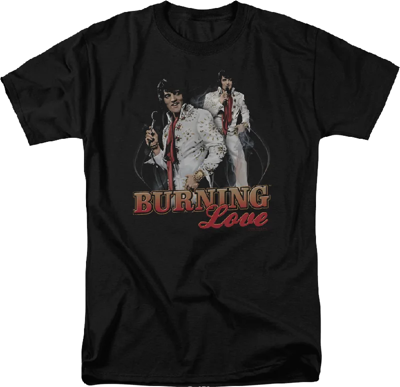 Burning Love Collage Elvis Presley T-Shirt