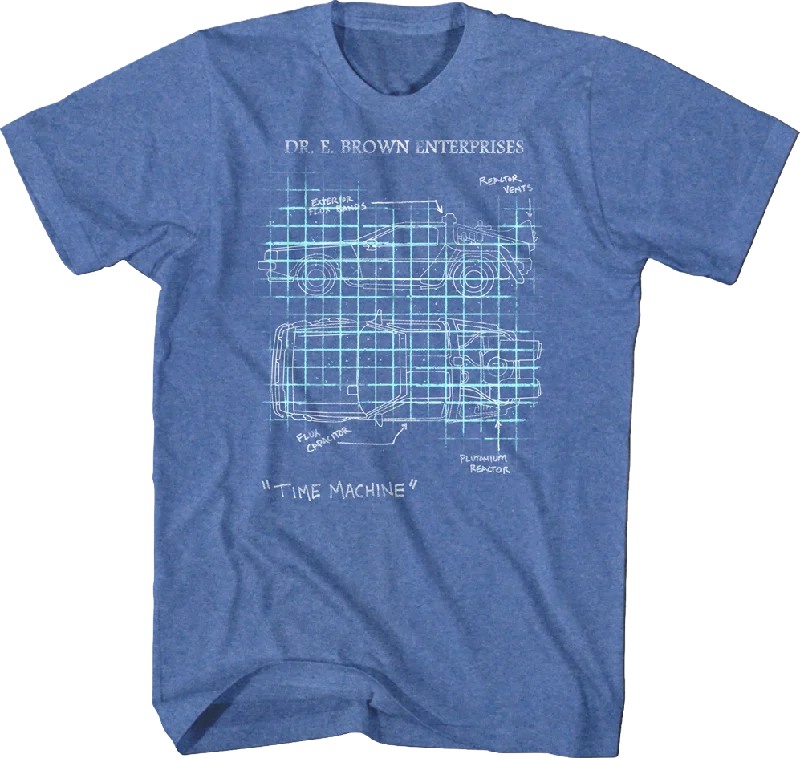 Delorean Schematic Back To The Future T-Shirt